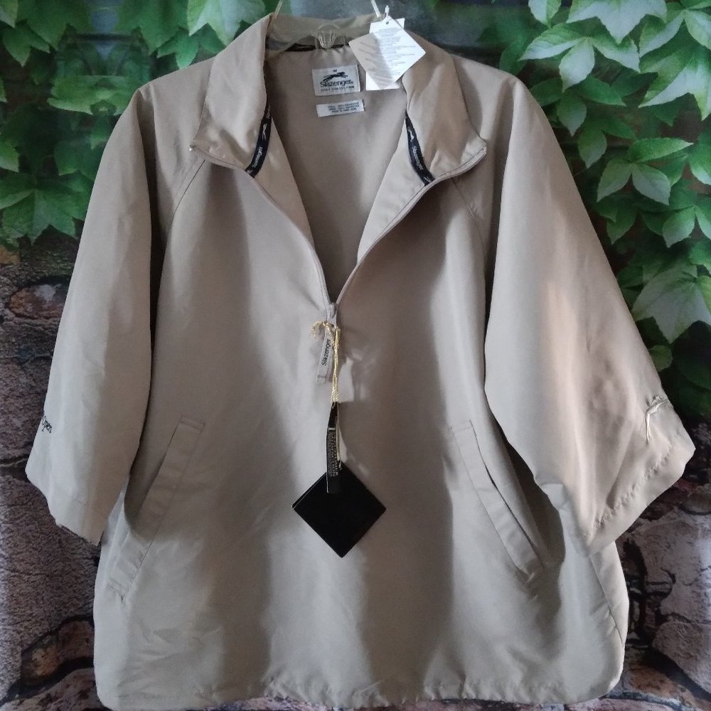 Tan Full Zip Soft Brushed Microfiber Jacket